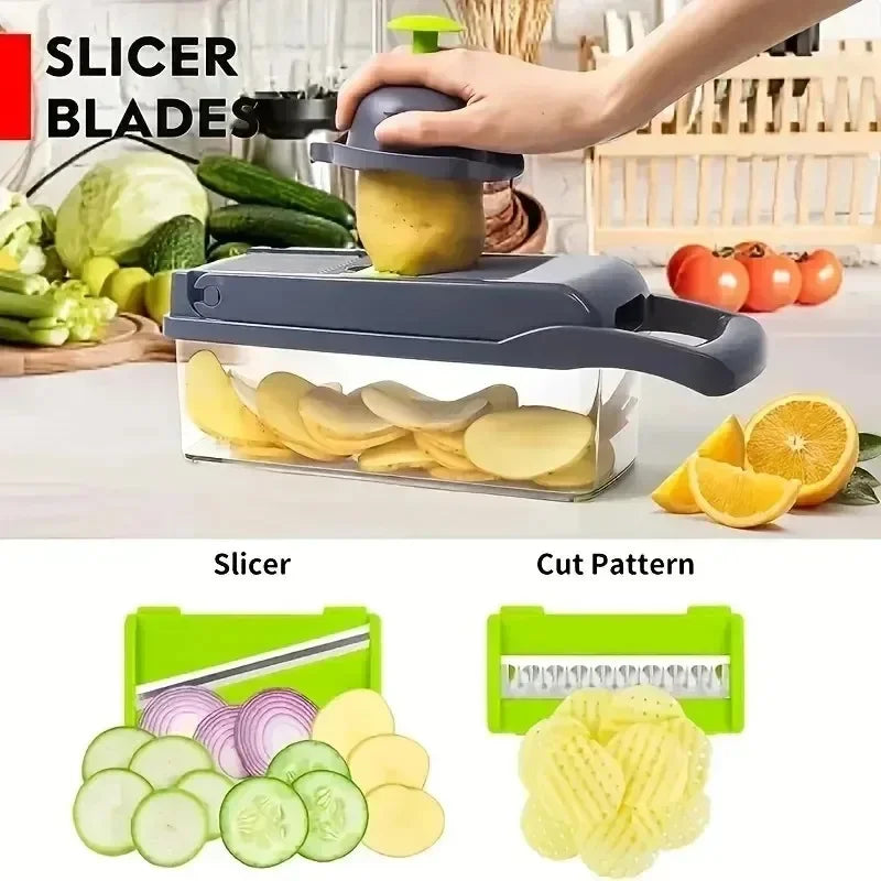 14-in-1 Multifunctional Vegetable Chopper & Slicer