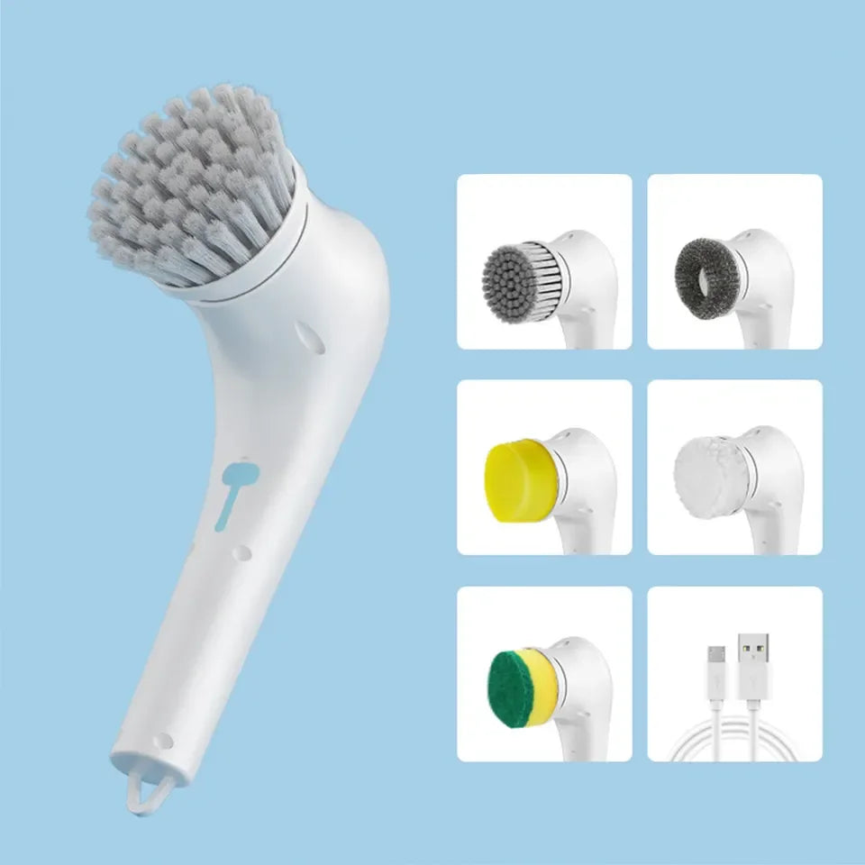 5-in-1 Electric Cleaning Brush for Home & Bathroom