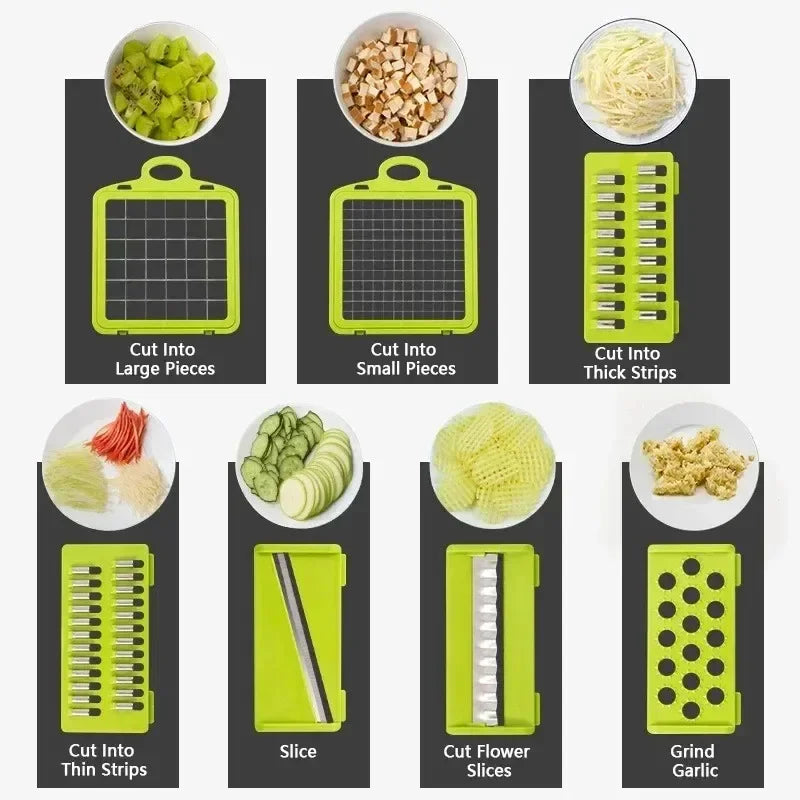 14-in-1 Multifunctional Vegetable Chopper & Slicer