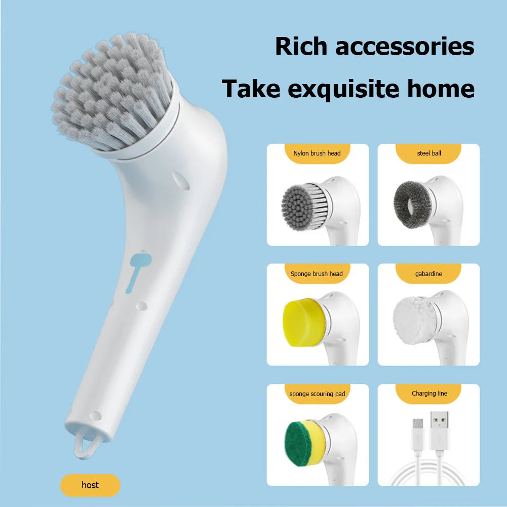 5-in-1 Electric Cleaning Brush for Home & Bathroom