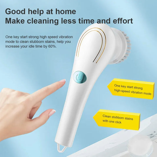 5-in-1 Electric Cleaning Brush for Home & Bathroom